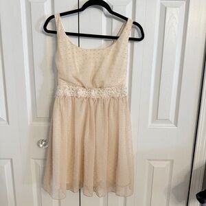 Elegant Cream Lace Dress